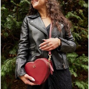 Coach Heart Leather Crossbody Bag